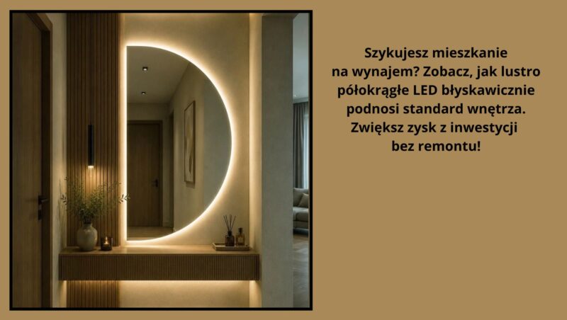 Lustro półokrągłe LED